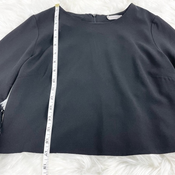 Chelsea Cropped Blouse with Lace Bell Sleeves Size Small - Picture 5 of 6